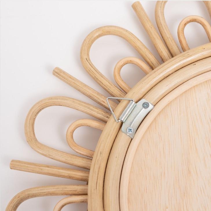 ラタンミラー ラタン 鏡 ミラー 天然素材 カガミ 壁掛け