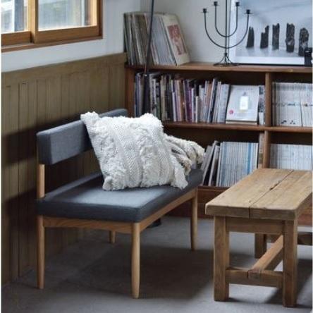 エコモ ソファ HOC-151GY 東谷 木製 食堂椅子 食卓 北欧 布張り