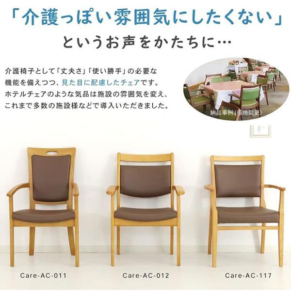 貞苅椅子製作所 ダイニングチェア 介護椅子 肘付き Care-AC-012 care