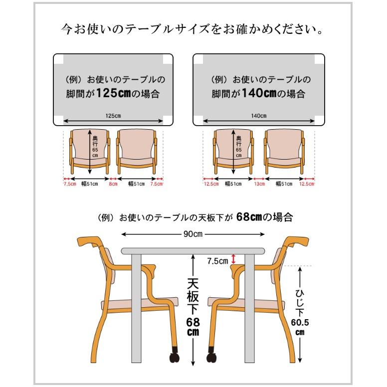 ダイニングチェア 介護椅子 らくおす Care-115-AC 貞苅椅子 肘付き