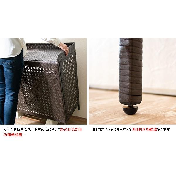 【室外機カバー】2台！宮武製作所 CV-950 ダークブラウン　ラタン風 室外機カバー】2台！宮武製作所 CV-950 ダークブラウン ラ