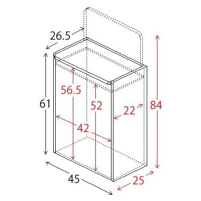 ダストボックス DB-650 ゴミ箱 ごみ箱 キャスター付 リビング 木目調 45L 蓋付き 木製キッチンペール Chere シェール おしゃれ スリム 北欧 大容量 可動｜comodocasa｜12