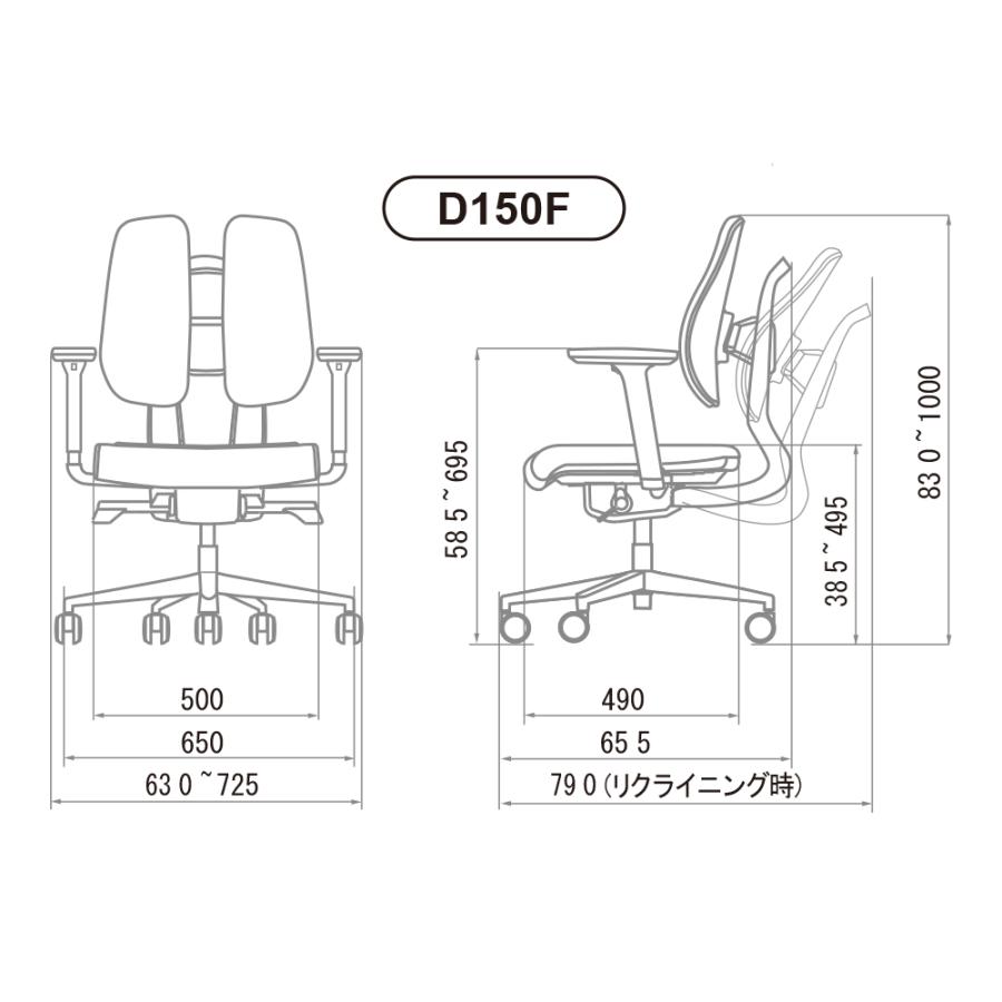 デュオレスト（DUOREST） D150F オフィチェア ワークチェア デスク