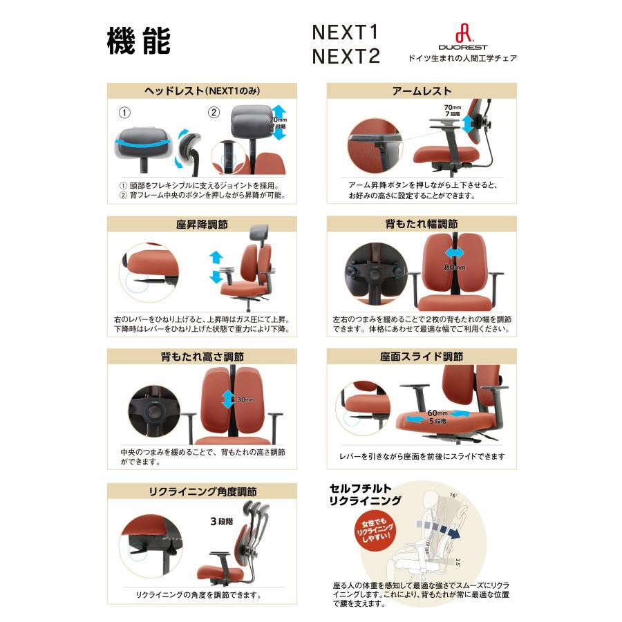 デュオレスト（DUOREST） NEXT1 オフィチェア DUOREST 2022年新型