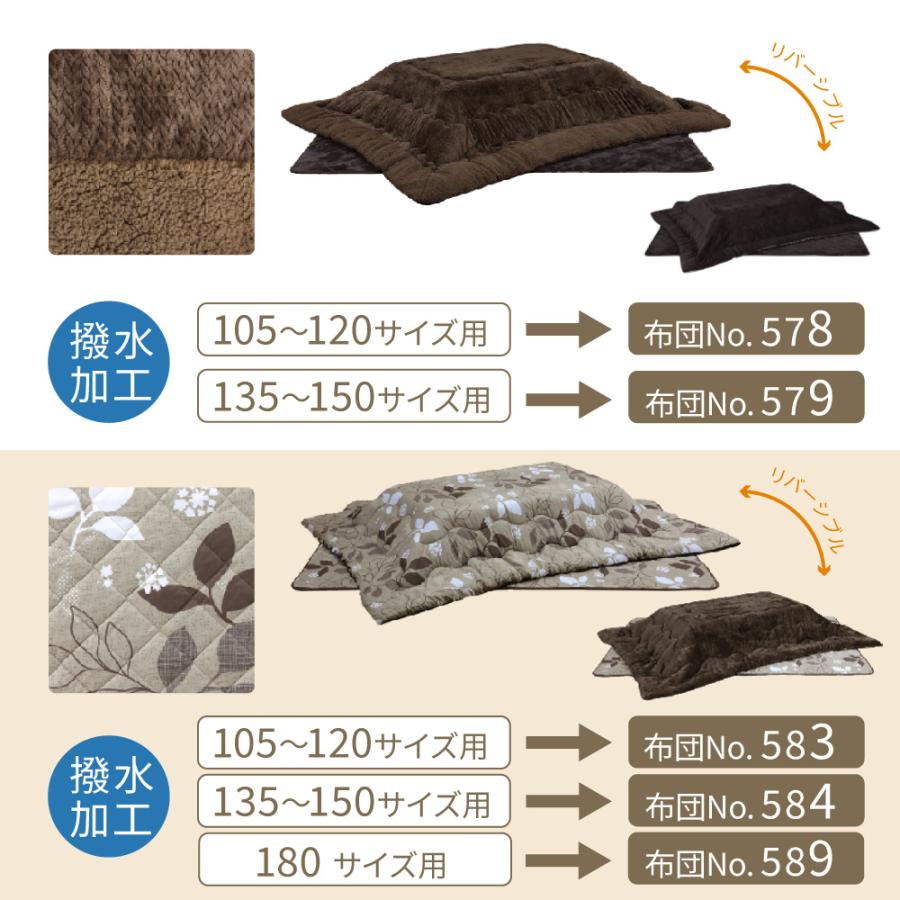 こたつテーブル ウォールナット突板 ロータイプ 120×80 シルビア