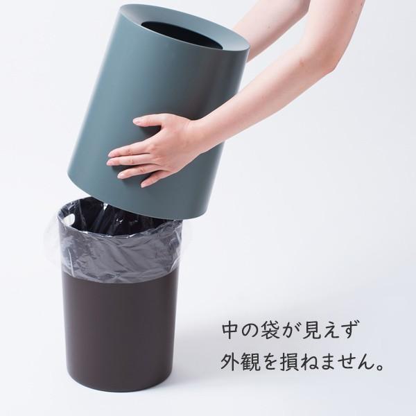 ゴミ箱 ダストボックス 11.4L ideaco イデアコ おしゃれ トラッシュカン チューブラーオム  Trash can TUBELOR HOMME ごみ袋が見えない シンプル 丸型 北欧｜comodocasa｜02