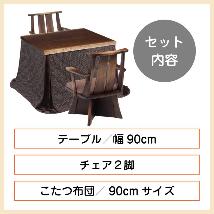 協立工芸 速暖2秒 ハロゲン こたつ こたつセット 4点セット 長方形 90