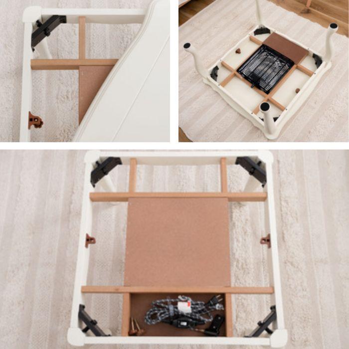 東谷 猫脚 こたつテーブル こたつ コタツ テーブル 机 KT-411WH