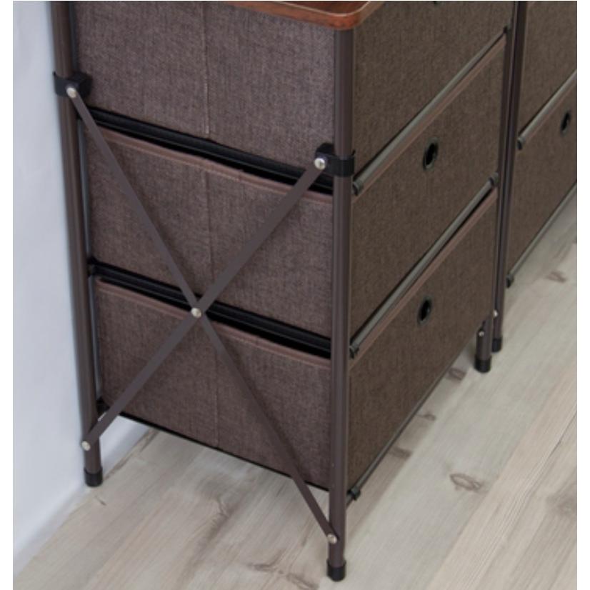 簡易組立　チェスト 3Ｄ	LFS-701GY/LFS-701BR チェスト LFS-701 簡単組立チェスト3D 3段 AZUMAYA 東谷 収納 カワイイ