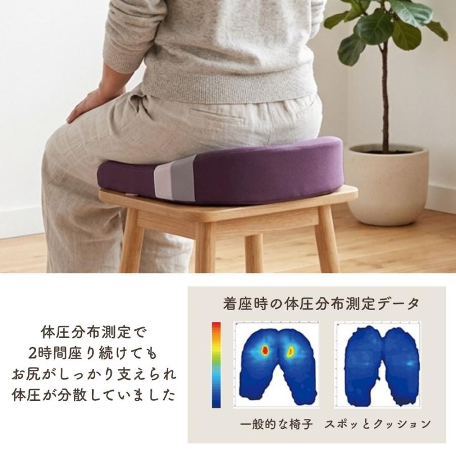 スポッとクッション 姿勢がよくなる 日本製 疲れにくい 骨盤 姿勢 改善