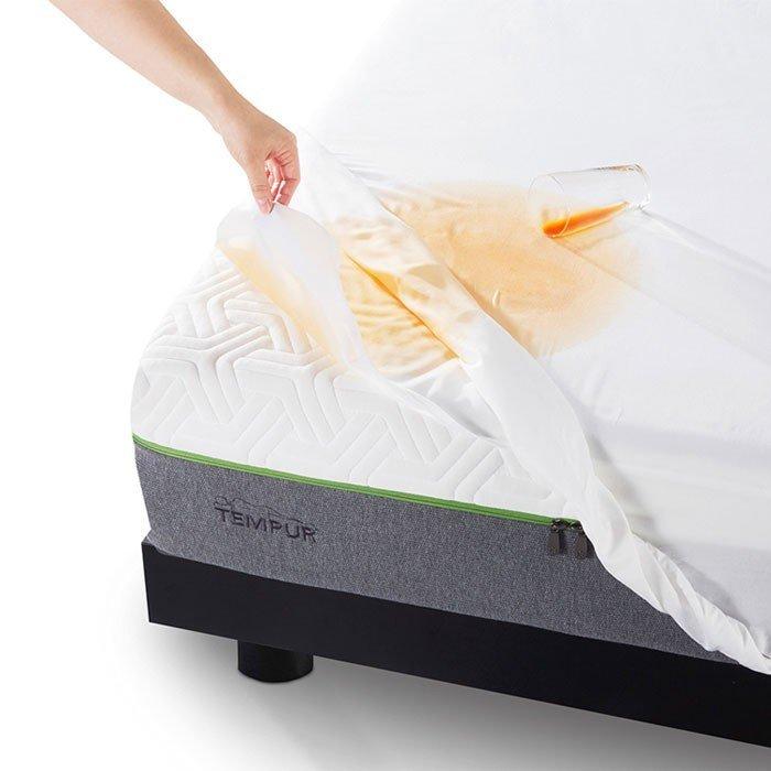 テンピュール TEMPUR マットレスプロテクター 防水シーツ 汚れ防止 セミダブル SD ホワイト 東洋紡 寝汗 洗濯可能 日本製 ゴム付き