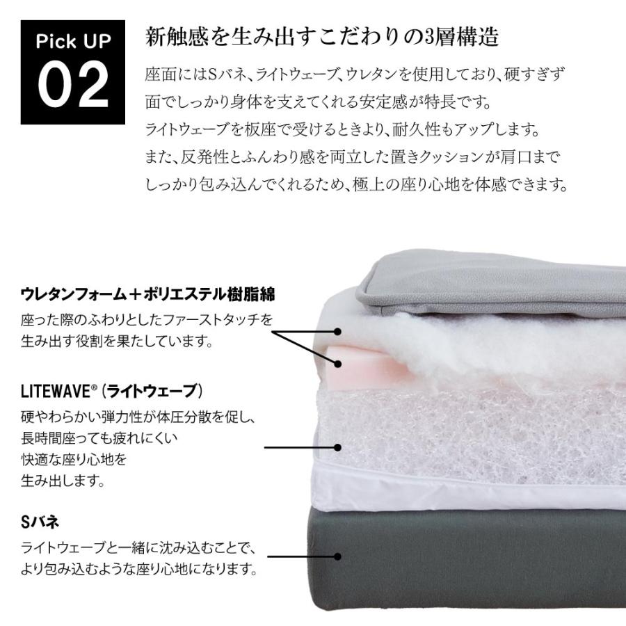 リバティ2 スツール オットマン 幅65cm 1人掛 1P ソファ 足置き モーブル Meuble 日本製 布 ファブリック おしゃれ スタイリッシュ スチール脚 Liberty2 腰掛け_3