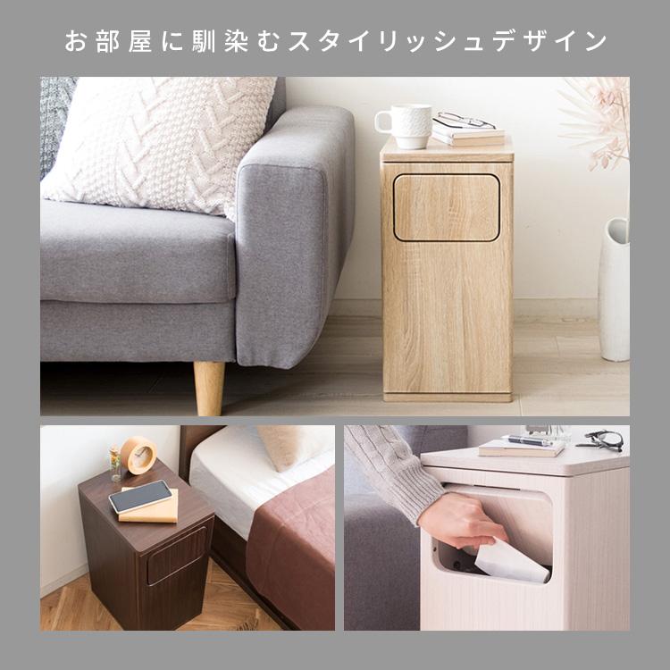 宮武製作所 ゴミ箱 おしゃれ ごみ箱 木目調 扉付き 20L 幅25cm