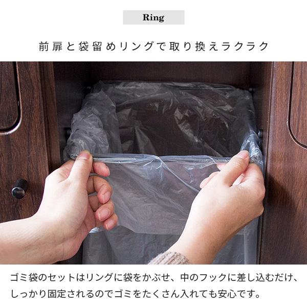 宮武製作所 ゴミ箱 ごみ箱 おしゃれ 2連式 45リットル 分別 幅50