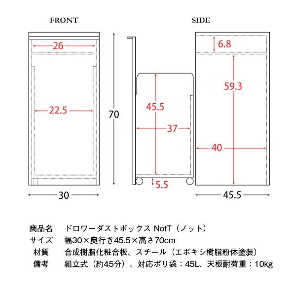 楽天市場】ゴミ箱 45リットル キャスター付き キッチン おしゃれ