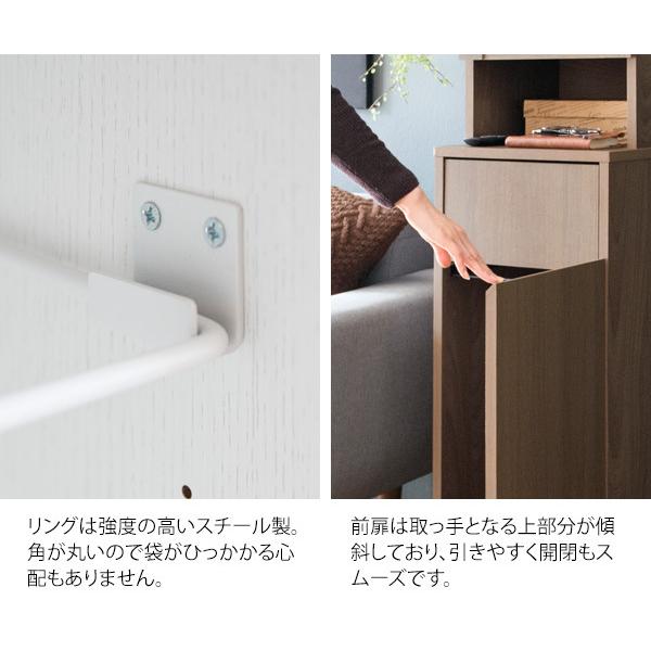 宮武製作所 ダストボックス ゴミ箱 収納棚付き 幅35 45L ラポール