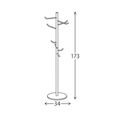 ハンガーラック・ポールハンガー Prada ポールハンガー ラリア AR-P017 ハンガーラック ハンガーポール コート