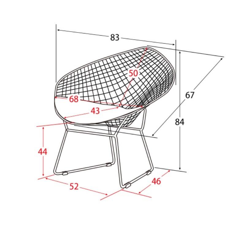 宮武製作所 ダイヤモンドチェア ワイヤー PCK-021N ハリー ベルトイア