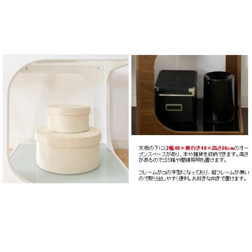 サイドテーブル ST-402 幅400 正方形 キューブ型 2段 おしゃれ 収納