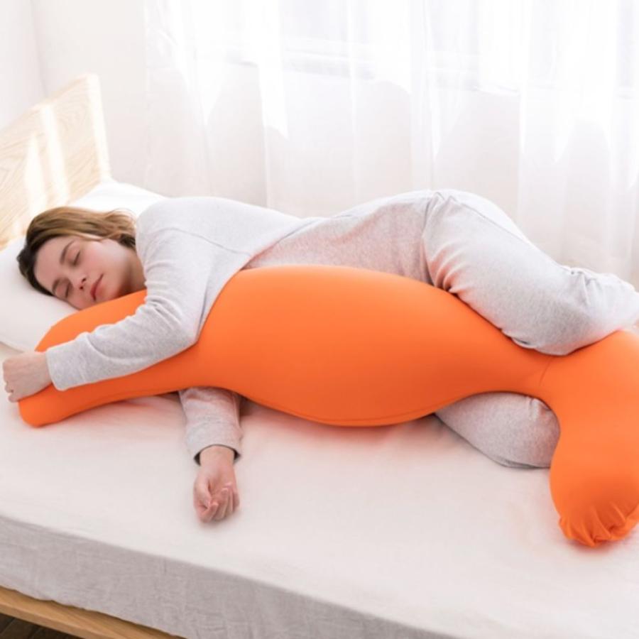 MOGU モグ 気持ちいい抱きまくら 本体 専用カバー付 日本製 ビーズクッション 極小ビーズ枕  横寝枕  肩こり 安眠枕 横向き枕 快眠枕 いびき防止 パウダービーズの画像