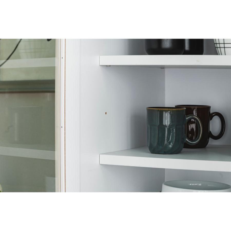 食器棚 幅60 カップボード オリーブ 日本製 キッチンボード 低め