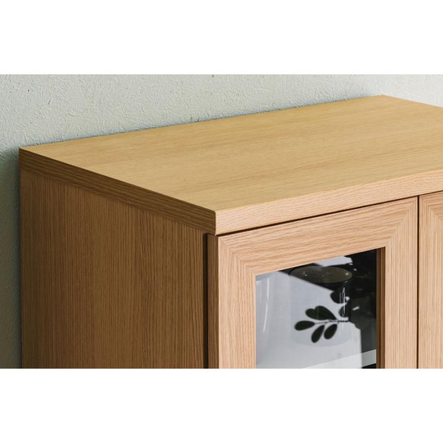 食器棚 幅60 カップボード オリーブ 日本製 キッチンボード 低め