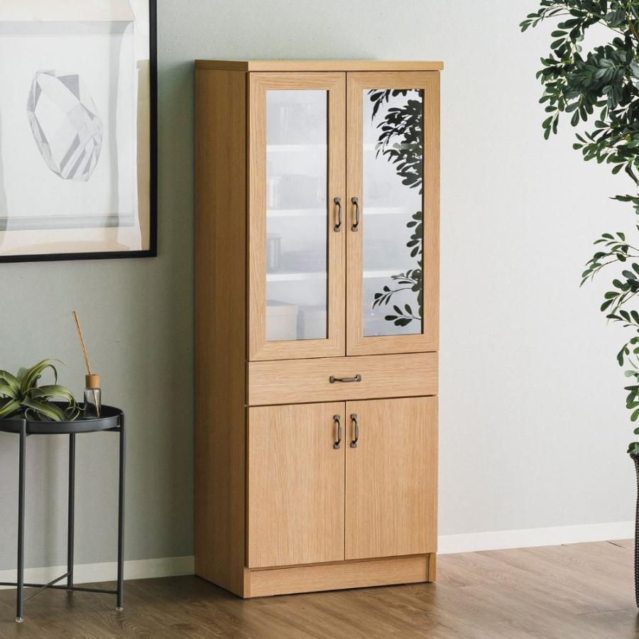 再々値下げ！カップボード 食器棚 大川家具 幅60 大川家具】カップボード 60cm幅 セレイア ブラウン/ホワイト