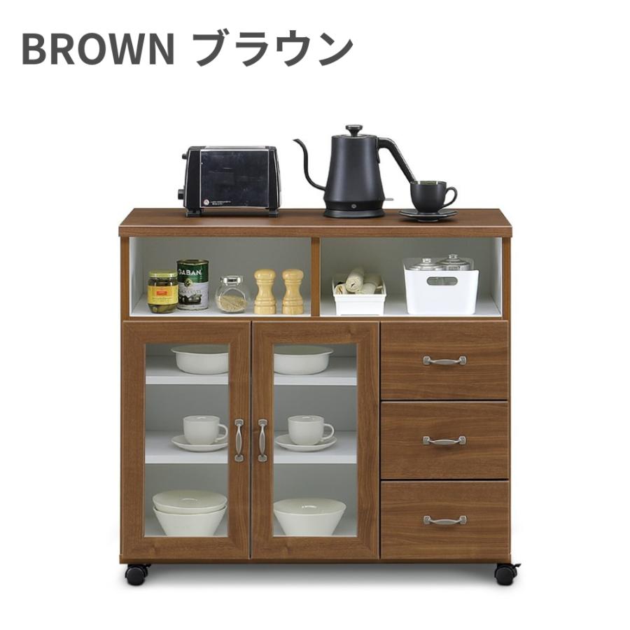 キッチンカウンター 幅90 レンジボード オリーブ 日本製 低め レンジ台