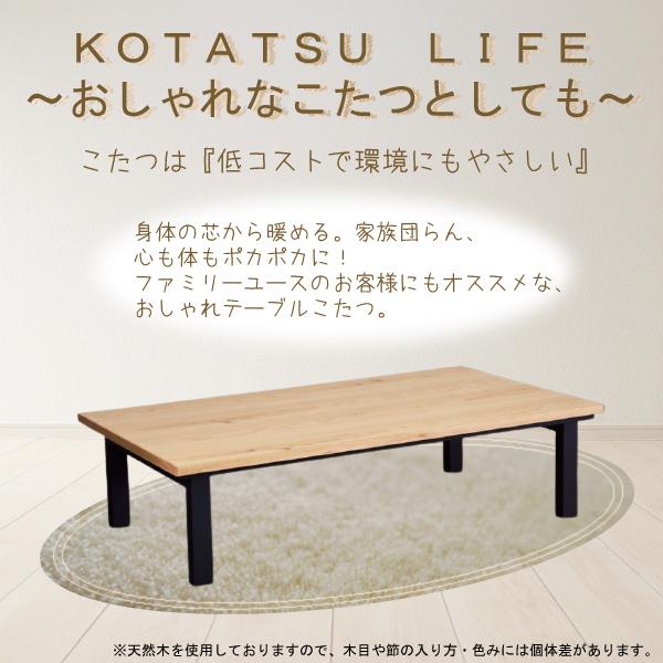 日美 こたつテーブル 幅120cm サイ オーク SAI OAK コタツ 炬燵