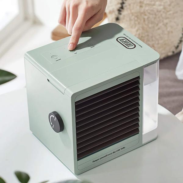 コンパクトクーラー グレー 冷風機能付き Toffy 選べる特典付a トフィー パーソナルクーラー FN12 扇風機 冷風機