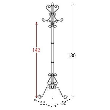 ポールハンガー P-1709 ゴールド アンティーク 姫系 Celestia
