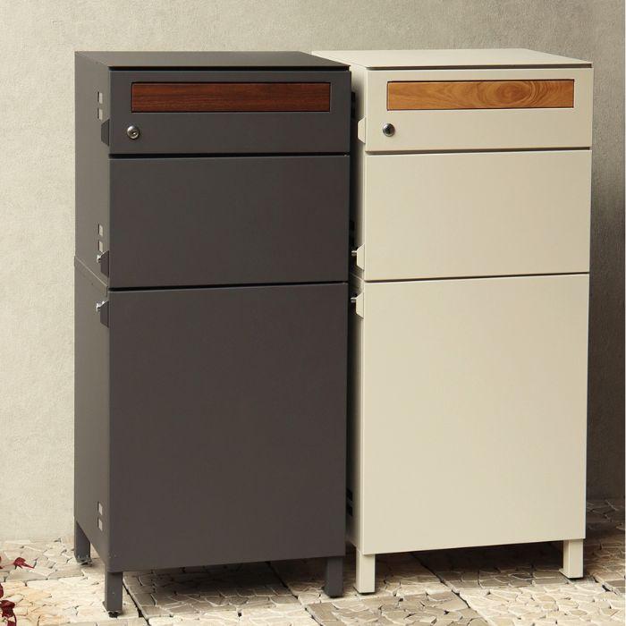 宅配ボックス付きポスト PBX-042 PBX-043 モジュ MOJYU 鍵付き 置き型