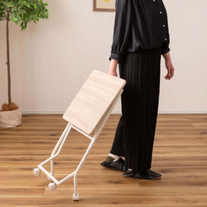 お引取り限定 美品 東谷 フォールディングデスク PT-22BK 折りたたみテーブル 机 背棚付き 東谷 折りたたみ テーブル 幅50cm キャスター付 （ フォールディング