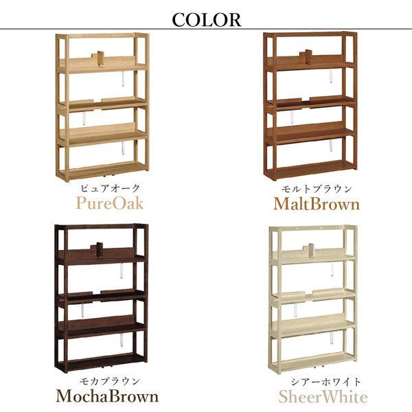 【開梱設置付】 カリモク家具 QT3075 ME MK MH MY ボナシェルタ 書棚 デスク 90cm用 karimoku Buona オープン ブックシェルフ 本棚 オーク 天然木 日本製｜comodocasa｜08