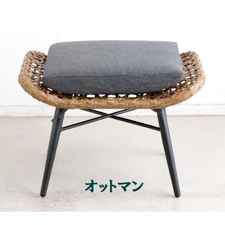 ガーデンチェア パーソナルチェア オットマン付 セット リゾネア