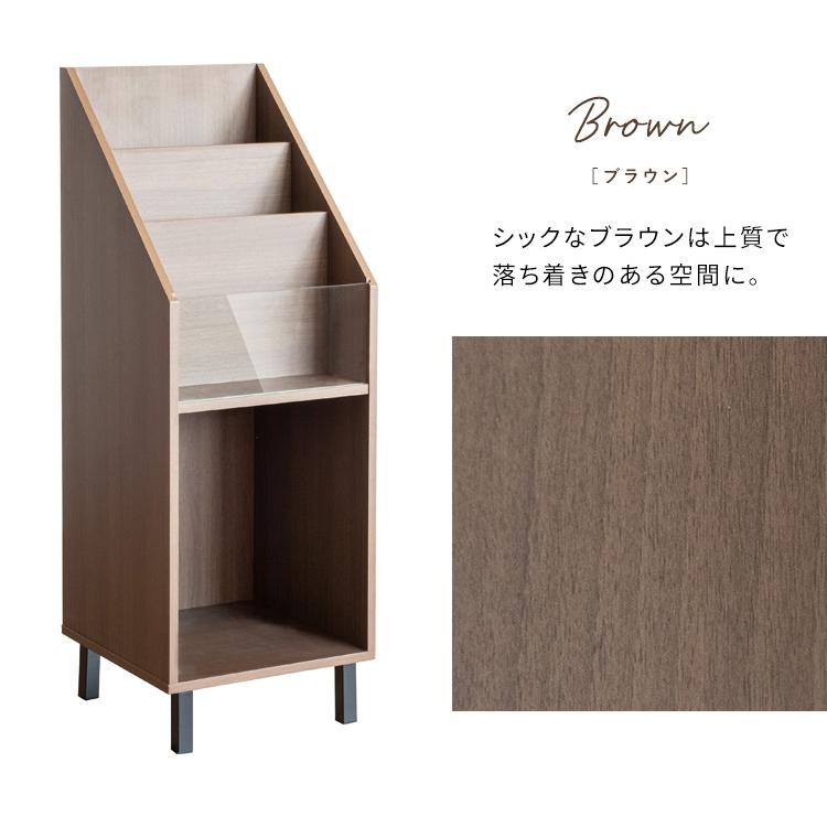 レコードラック RK-1000 マガジンラック 本棚 ラック 宮武製作所 Calmato 幅35.5 飾れる 収納棚 ガラス板 ディスプレイラック おしゃれ 雑誌 絵本 写真集 スリム | 宮武製作所 | 14