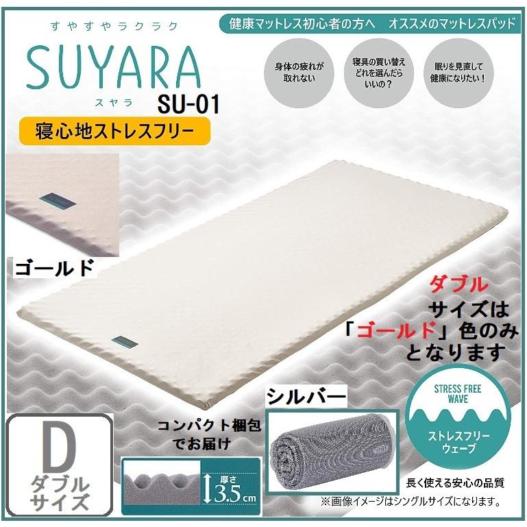 西川　SUYARA マットレスパッド　ダブルサイズ SUYARA 西川 マットレスパッド トッパー 敷き布団 スヤラ SU-01