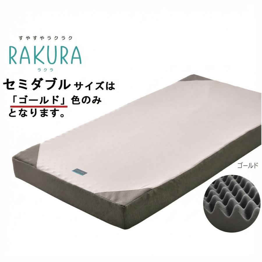 【セミダブル】西川マットレス RAKURA 日本製ウレタン プロファイル加工 rakura 西川 ラクラ マットレス セミダブル 丸巻き 敷布団 120×200×9cm