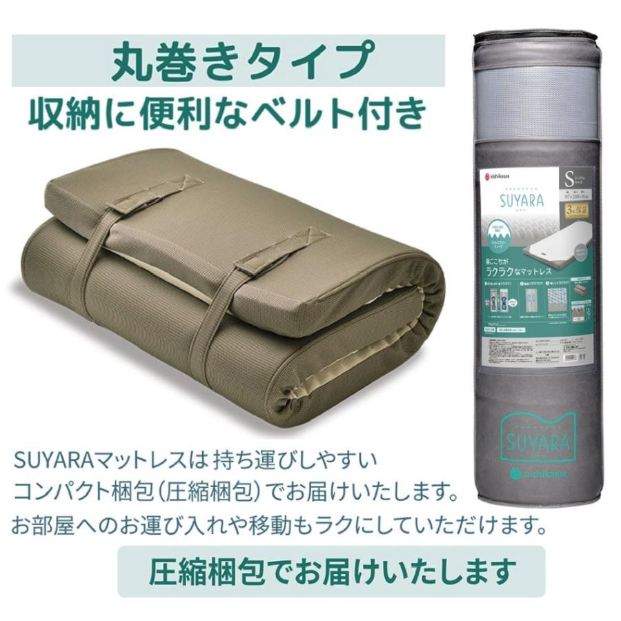 お買得　西川　シングル　スヤラ　丸巻き　ＳＵＹＡＲＡ　マットレス　敷き布団 楽天市場】西川 スヤラ マットレス 【丸巻き 】シングル 9cm 体圧分散