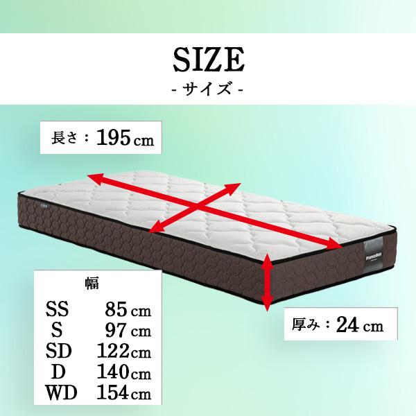 フランスベッド マットレス TW-106AgPWα-MON 正規品 シングル S