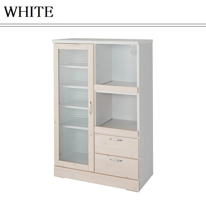 レンジボード 幅80cm バニラ 日本製 完成品 レンジ台 炊飯器 家電収納