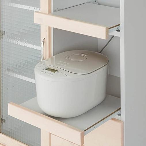 レンジボード 幅80cm バニラ 日本製 完成品 レンジ台 炊飯器 家電収納