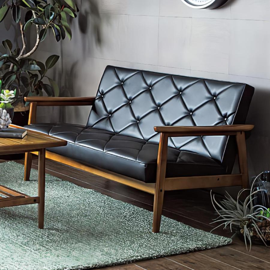 カリモク家具 WS1123BW 長椅子 幅133cm 合成皮革 ブナ材 2人掛け カリモク家具 WS1123BW 長椅子 幅133cm 合成皮革 ブナ材 2人掛け