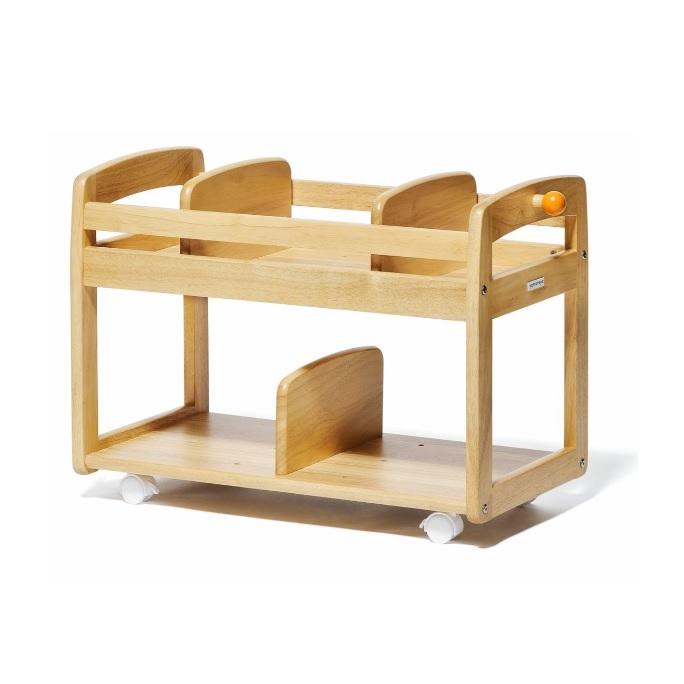 ハリー　送料込み　LOWYA 子ども用絵本棚（タイプA）キャスターワゴン ハリー 送料込み LOWYA 子ども用絵本棚（タイプA）キャスター