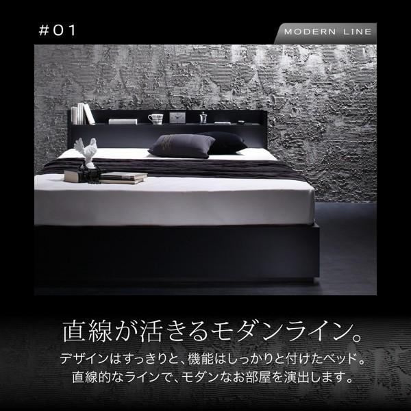 ベッド 収納付き シングルベッド ベット シングルベッド マットレス付き ベッド コンセント付き プレミアムボンネルコイルマットレス付き_3