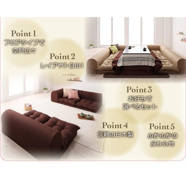 ソファ ソファー ローソファ フロアソファ コーナー L字 カウチ こたつ 選べる形 こたつに合わせるフロアコーナーソファ L字タイプの詳細