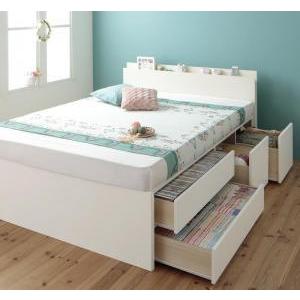 組立設置付 日本製 棚 コンセント付き 大容量チェストベッド アクシリム マルチラススーパースプリングマットレス付き シングル