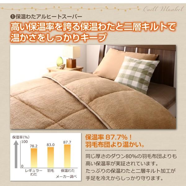 保温わたアルヒートスーパー入り二層キルト毛布 シングル |  | 04