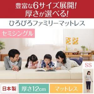 豊富な6サイズ展開 厚さが選べる 寝心地も満足なひろびろファミリーマットレス セミシングル 厚さ12cm | 