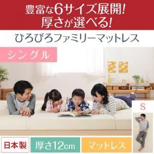 豊富な6サイズ展開 厚さが選べる 寝心地も満足なひろびろファミリーマットレス シングル 厚さ12cm | 
